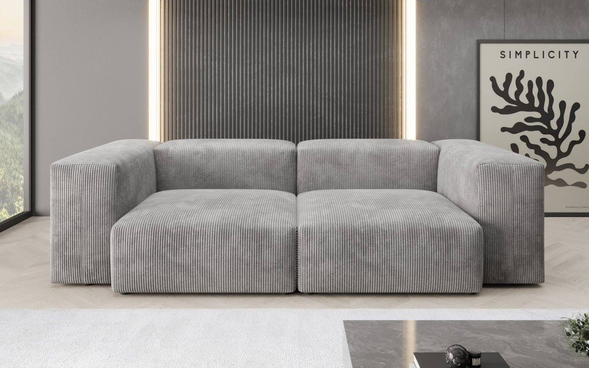 Designer 2-zits bank Snug in Ribstof