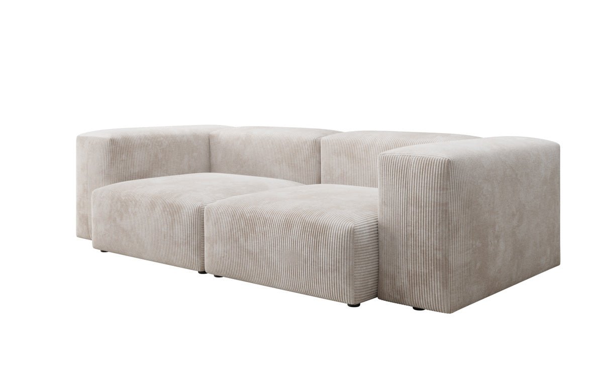 Designer 2-zits bank Snug in Ribstof