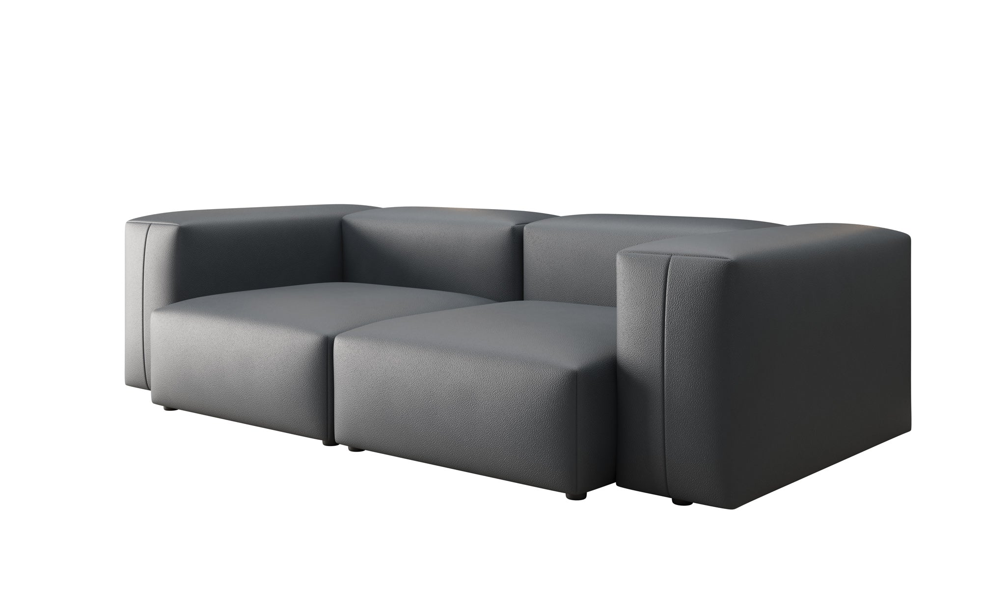 Designer 2-zits bank Snug van echt leer