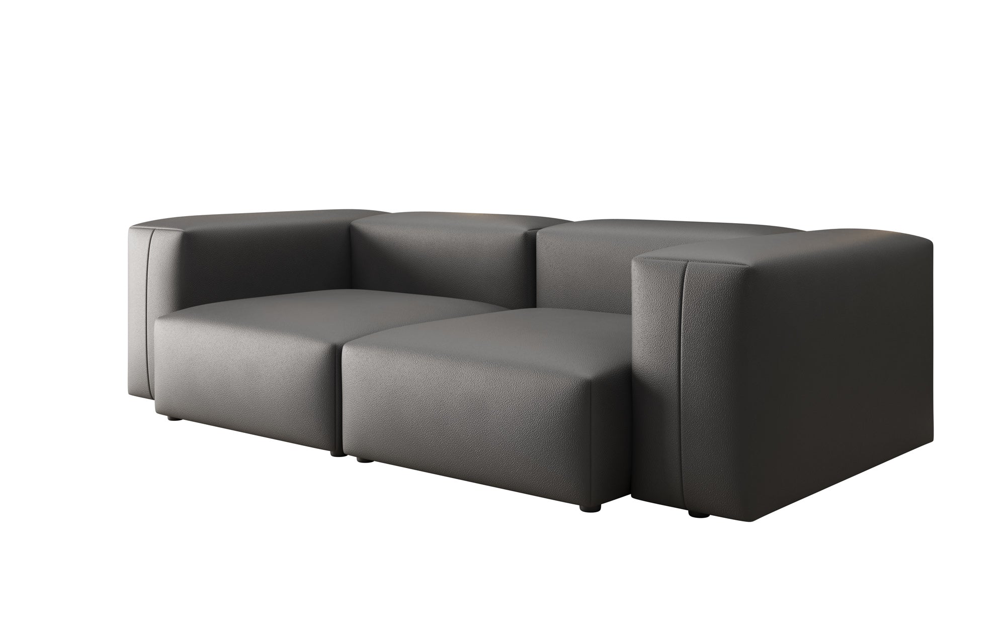 Designer 2-zits bank Snug van echt leer