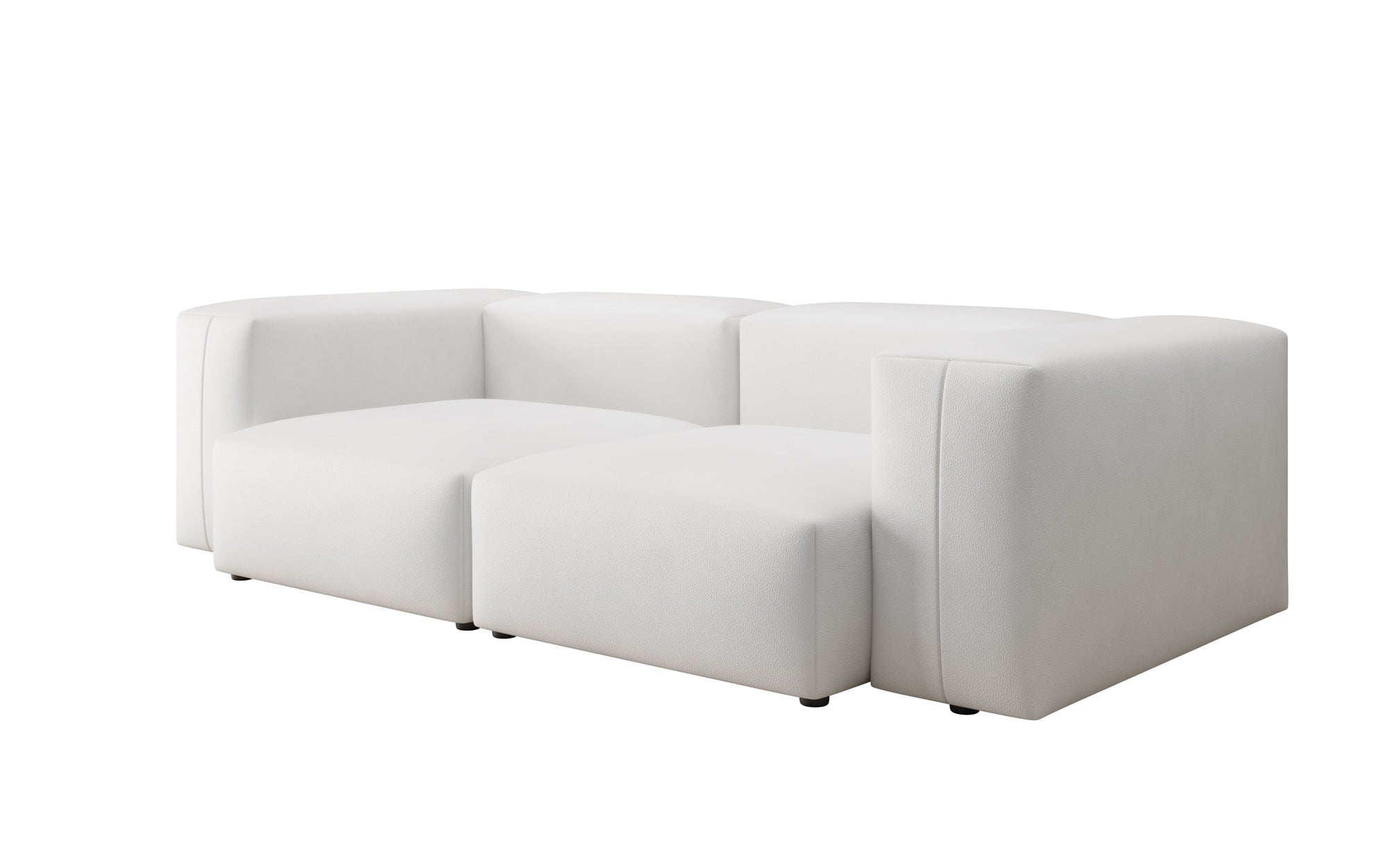 Designer 2-zits bank Snug van echt leer