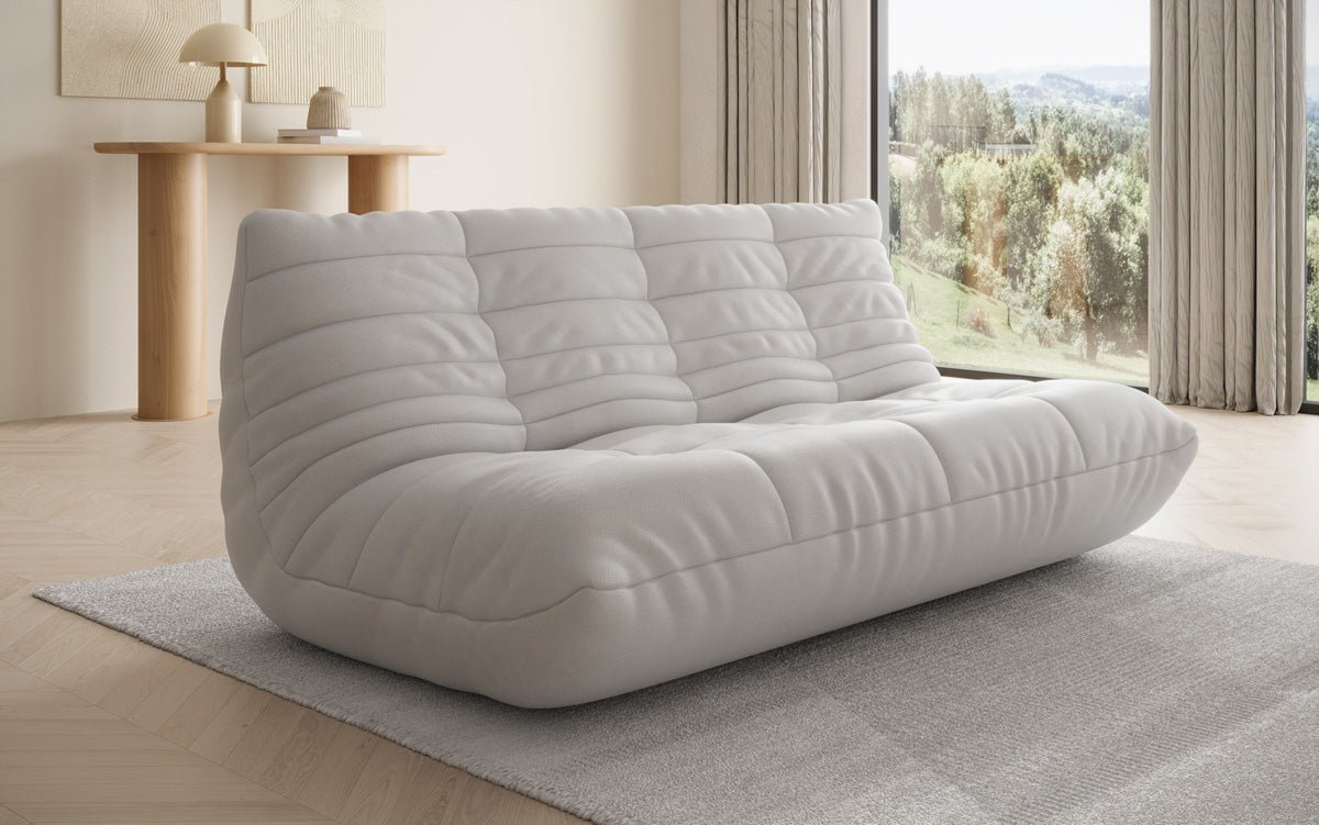 Designer 3 Sitzer Sofa Calmo in Echtleder