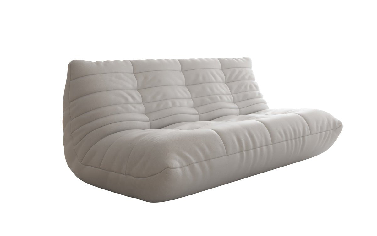 Designer 3 Sitzer Sofa Calmo in Echtleder