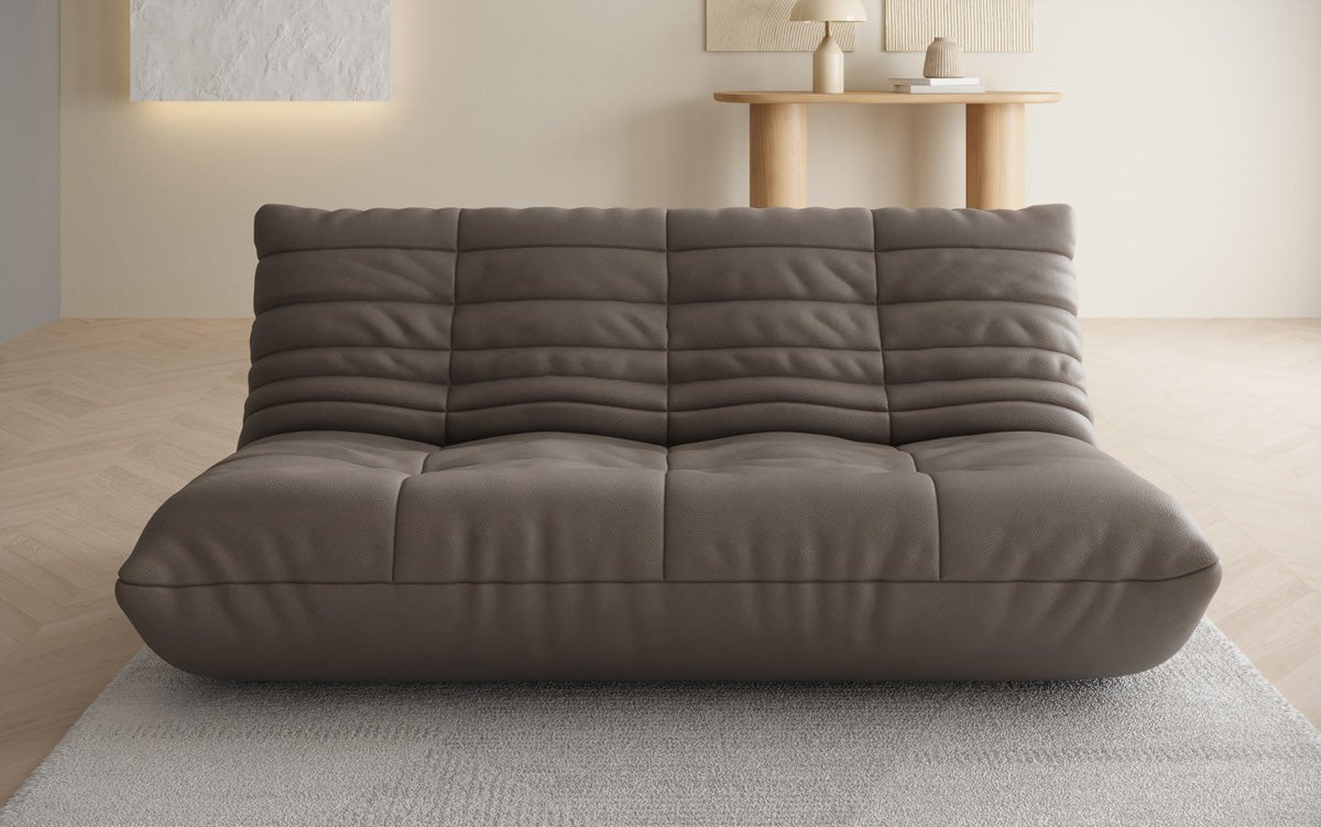 Designer 3 Sitzer Sofa Calmo in Echtleder