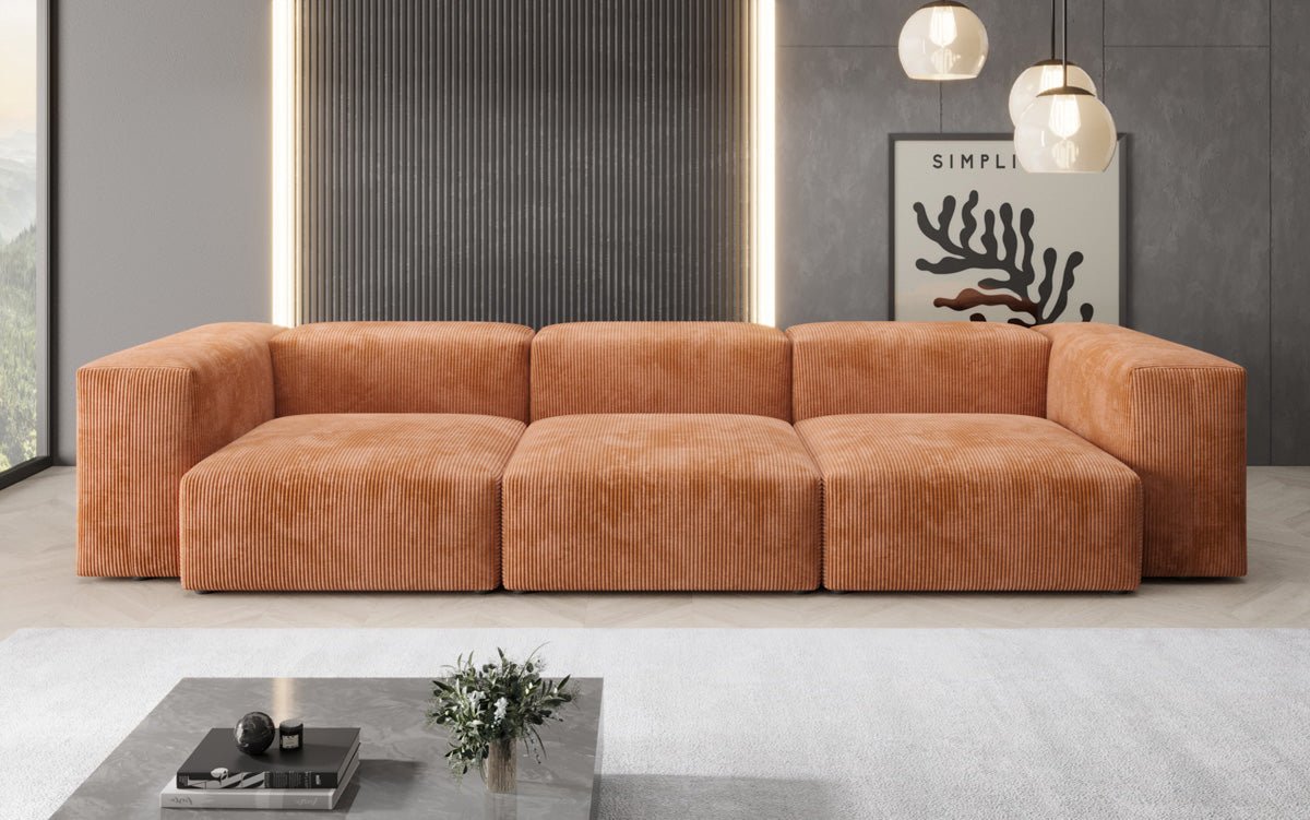 Designer 2-zits bank Snug in Ribstof