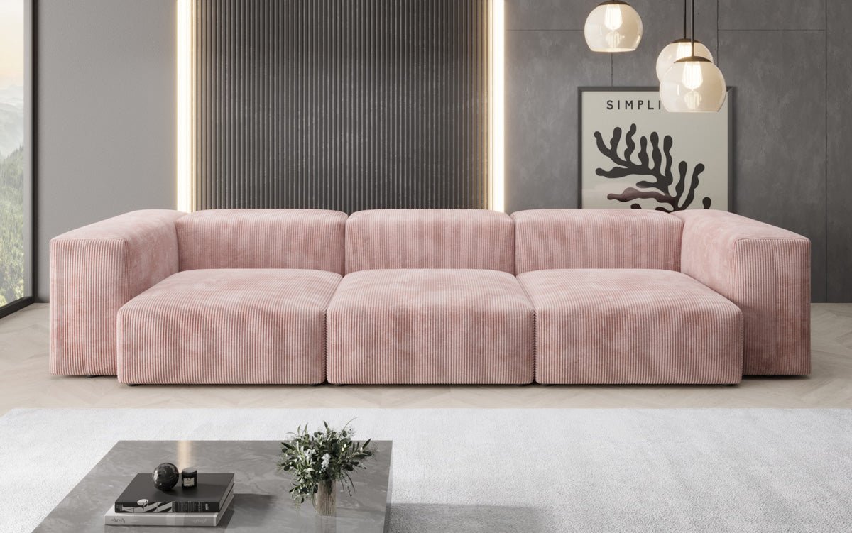 Designer 2-zits bank Snug in Ribstof