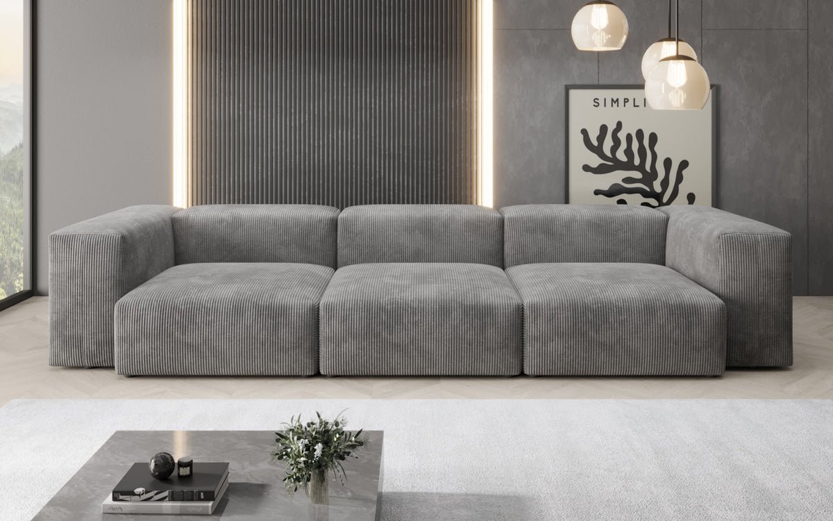 Designer 2-zits bank Snug in Ribstof