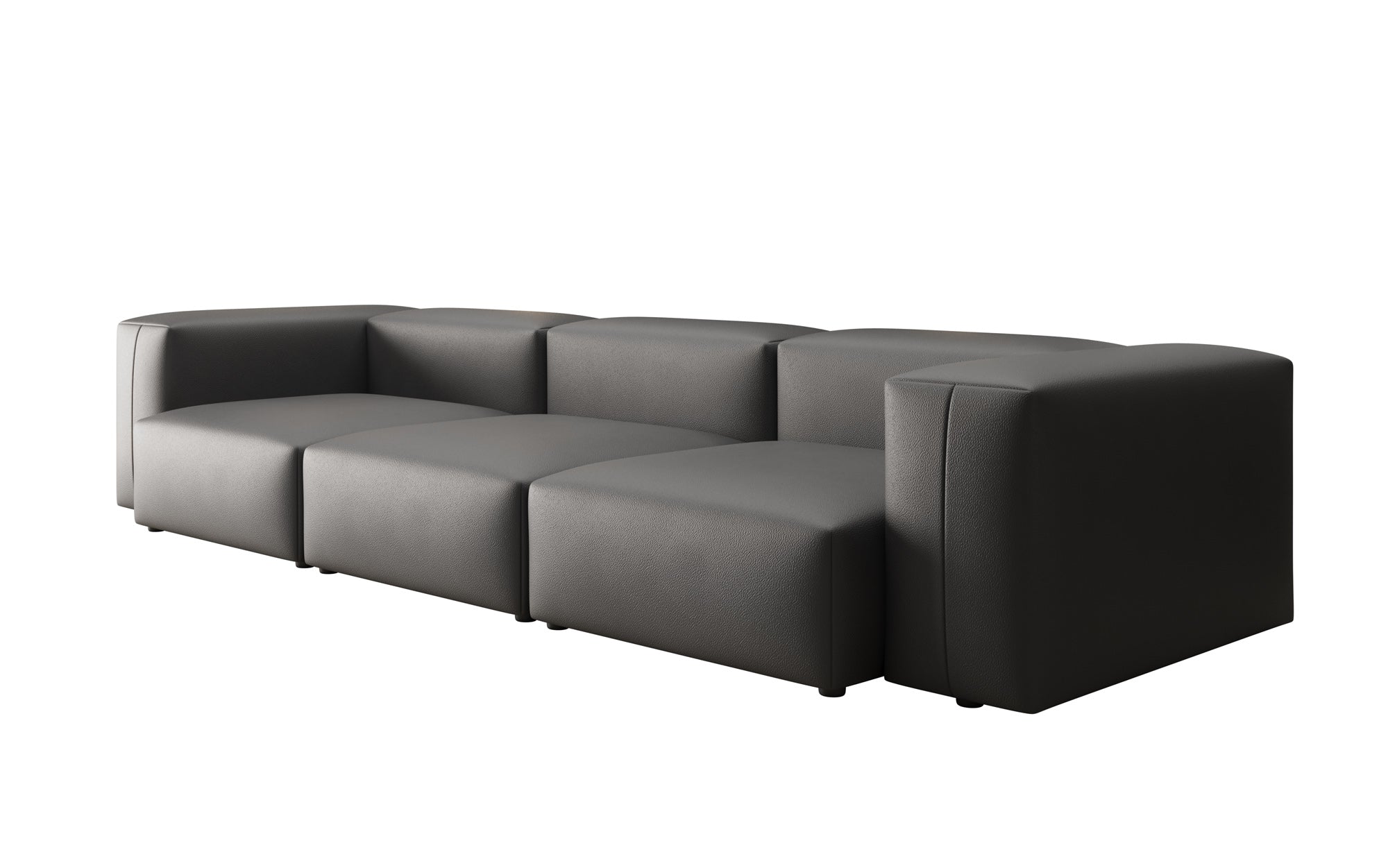Designer 3-zits bank Snug van echt leer