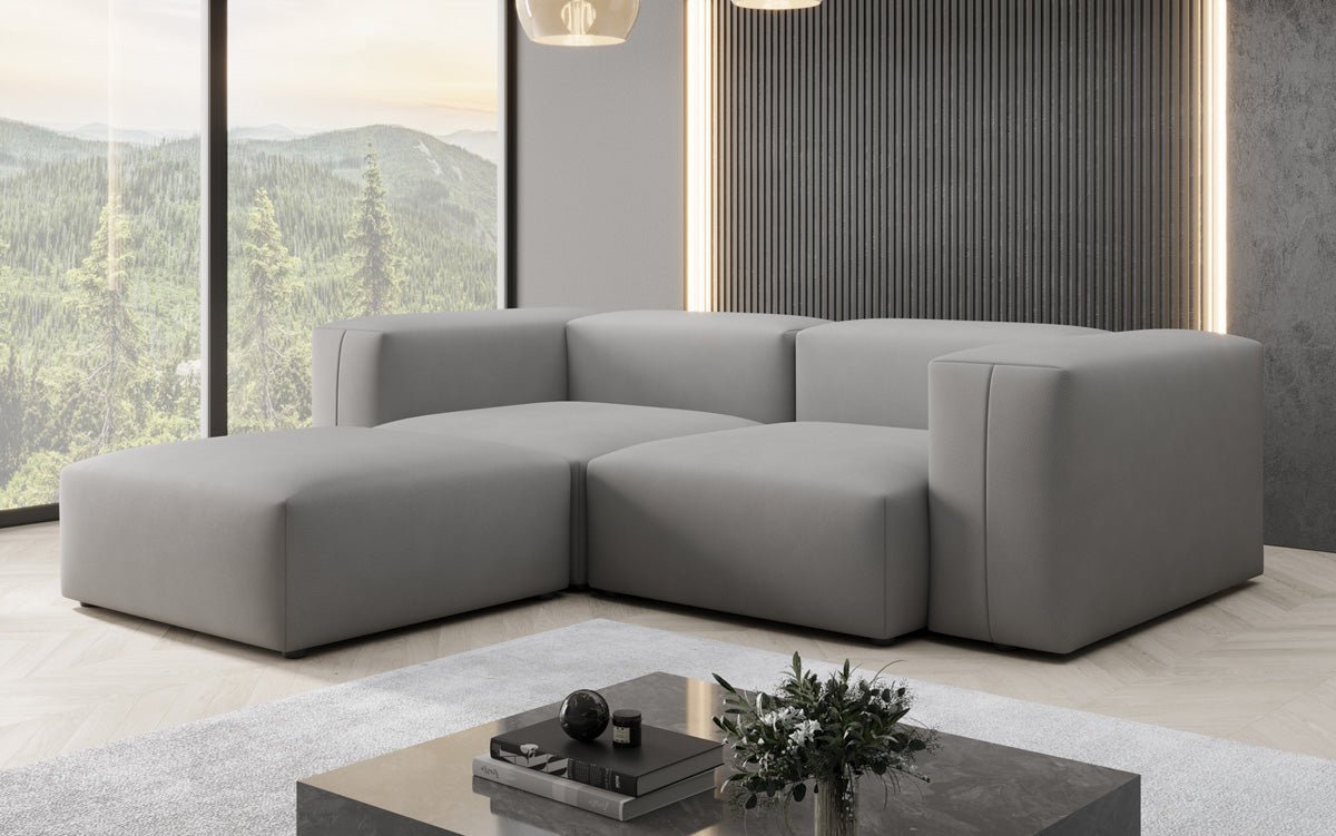 Designer-hoekbank Snug Mini in Stof