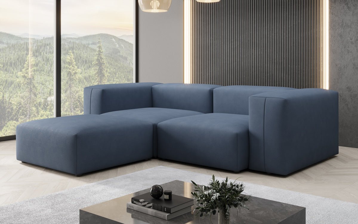 Designer-hoekbank Snug Mini in Stof
