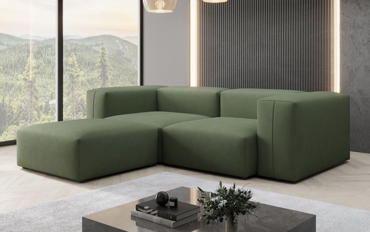 Designer-hoekbank Snug Mini in Stof