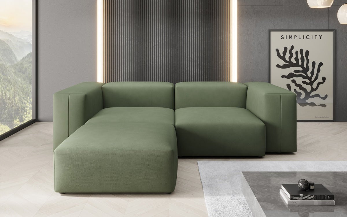 Designer-hoekbank Snug Mini in Stof