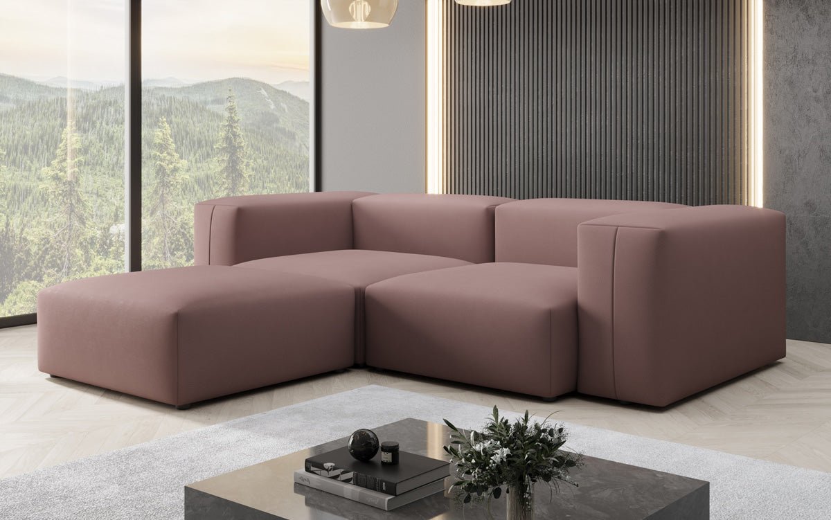 Designer-hoekbank Snug Mini in Stof