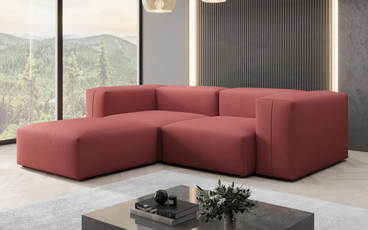 Designer-hoekbank Snug Mini in Stof
