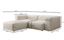 Designer-hoekbank Snug Mini in Stof