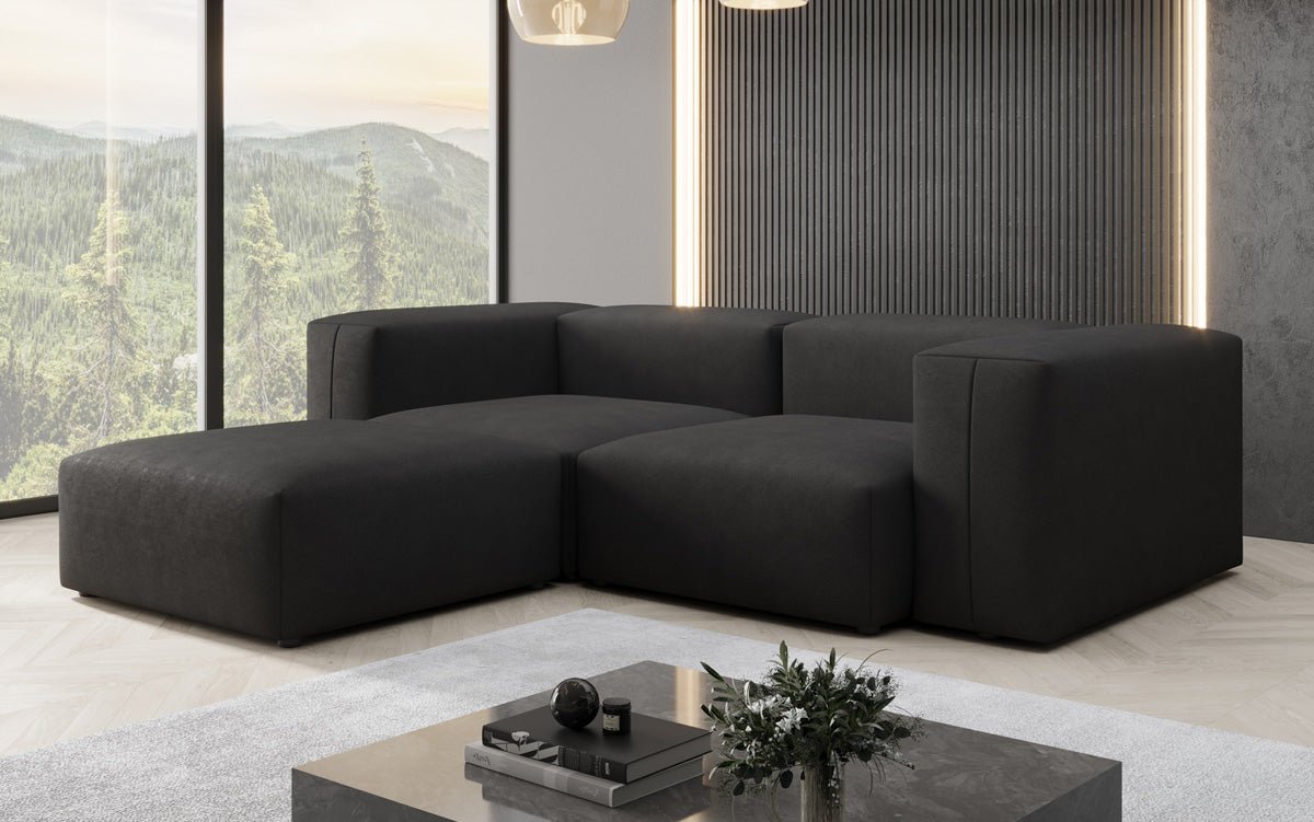 Designer-hoekbank Snug Mini in Stof