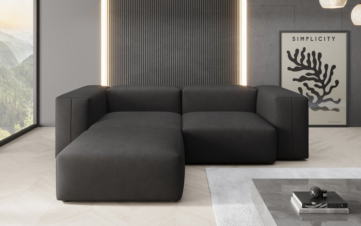 Designer-hoekbank Snug Mini in Stof