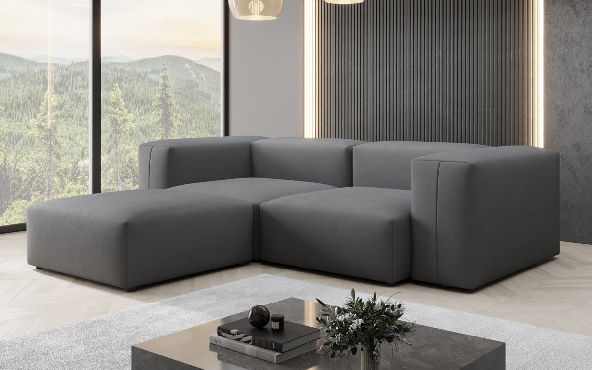 Designer-hoekbank Snug Mini in Stof