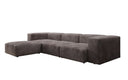 Designer hoekbank Snug in Ribstof