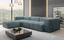 Designer hoekbank Snug in Ribstof