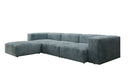 Designer hoekbank Snug in Ribstof
