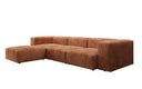 Designer hoekbank Snug in Ribstof