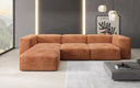 Designer hoekbank Snug in Ribstof