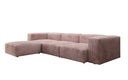 Designer hoekbank Snug in Ribstof