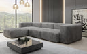 Designer hoekbank Snug in Ribstof