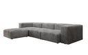 Designer hoekbank Snug in Ribstof
