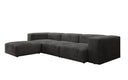 Designer hoekbank Snug in Ribstof