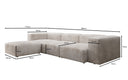 Designer hoekbank Snug in Ribstof