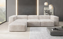Designer hoekbank Snug in Ribstof