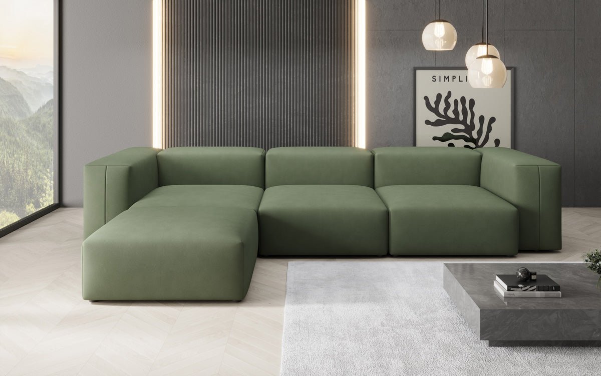 Designer L-bank Snug in Stof