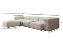 Designer Ecksofa Snug in Stoff