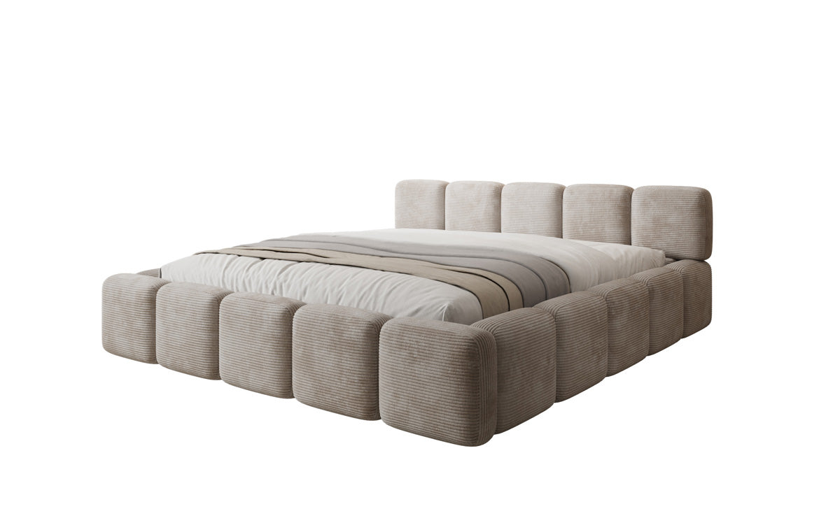 Designer Polsterbett Giulia Cord mit Stauraum
