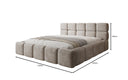 Lit rembourré design Matilda Côtelé avec espace de rangement