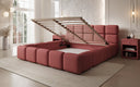 Designer gestoffeerd bed Matilda Stof met opbergruimte
