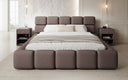 Designer gestoffeerd bed Matilda Stof met opbergruimte