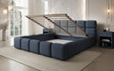 Designer gestoffeerd bed Matilda Stof met opbergruimte