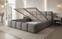 Designer gestoffeerd bed Matilda Stof met opbergruimte