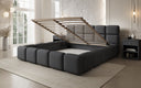 Designer gestoffeerd bed Matilda Stof met opbergruimte