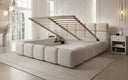 Designer gestoffeerd bed Matilda Stof met opbergruimte