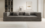 Designer Sofa Lazy 3 Sitzer XXL in Samt
