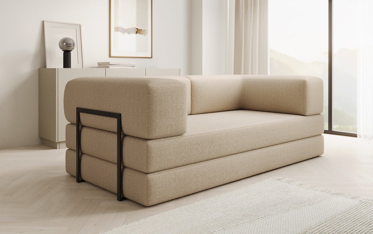 Canapé design Lazy 3 places en Bouclé