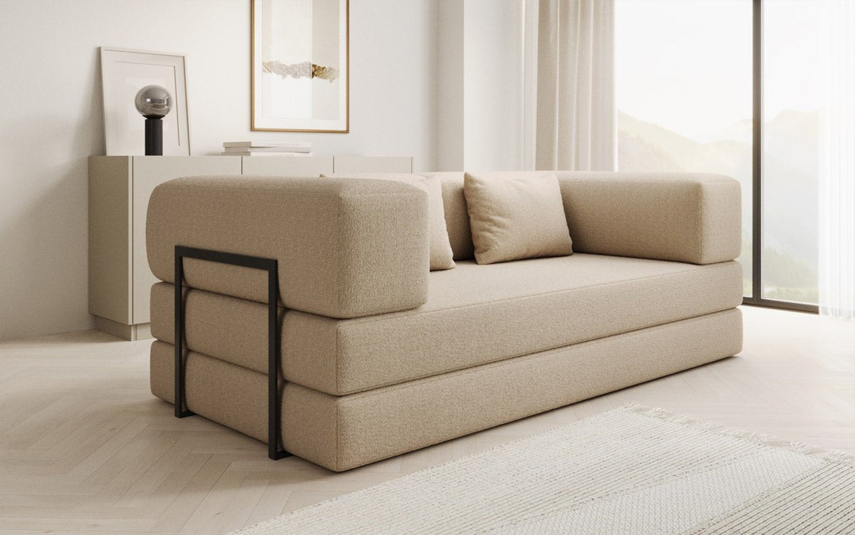 Canapé design Lazy 3 places en Bouclé