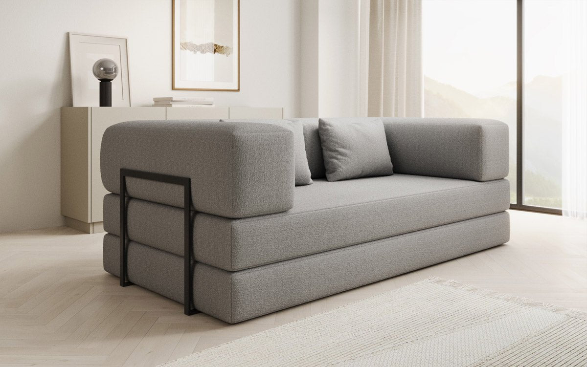 Canapé design Lazy 3 places en Bouclé