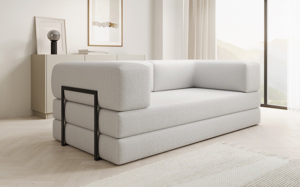 Canapé design Lazy 3 places en Bouclé