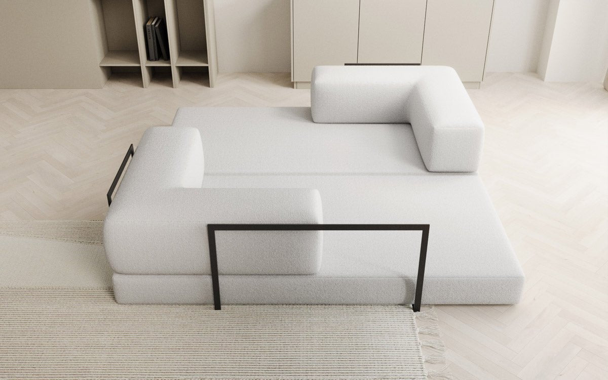 Canapé design Lazy 3 places en Bouclé