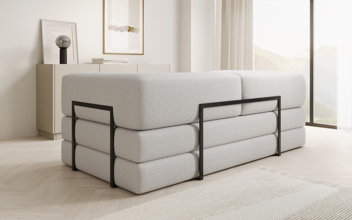Canapé design Lazy 3 places en Bouclé